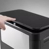 Trash Can 25 L/6.6 Gallon Kitchen Trash Can with Lid, Press Top Trash Bin, Space Saving Plastic Garbage Bin with Handle for Living Room Office Hotel Commercial Trash Can Wastebasket(Black) view 3