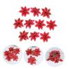 CHILDWEET 10pcs Glittering Christmas Flower Ornaments Artificial Decorations for Tree Garland and Celebration Decor for Holiday Parties and Festive Arrangements view 4