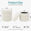 Busaurus Round Ottoman with Storage for Living Room Small Boucle Foot Stool Modern Upholstered Vanity Stool Ottoman Foot Rest for Dorm Corner Home Decor, Set of 1 (White) view 2