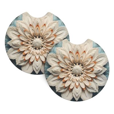 Shellac Car Interior Coasters, 2.7 Inch Diameter Car Drink Absorbent Coasters 2 Pack, Auto Accessories, Cars, Trucks, SUVs