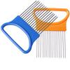 BIUDECO Onion Holder Fork Vegetable Slicer Stainless Steel Plug Cooking Gadgets Random Color view 1