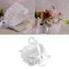 MERRYHAPY Wedding Flower Girl Basket Bowknot and Lace Ribbon White Rose Petals Holder for Ceremony Special Events and Party Decorations for Brides and Young Relatives view 3
