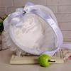 MERRYHAPY Wedding Flower Girl Basket Bowknot and Lace Ribbon White Rose Petals Holder for Ceremony Special Events and Party Decorations for Brides and Young Relatives view 4