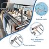 Stainless Steel Radiator Airer, Balcony Railings Windowsill Radiator Airer, Space Saving, for Hanging Clothing, Towel, Shoes, With 6 Drying Rods, Multifunction Balcony Radiator Drying Rack(62-106cm) view 3