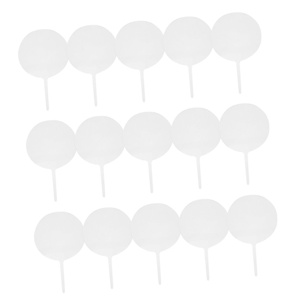 ULDIGI 15pcs Blank Acrylic Cupcake Toppers Cake Decoration for Birthday Party Creative Inserts for and Celebration