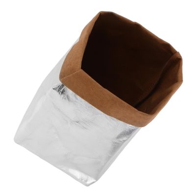 KONTONTY Washable Kraft Paper Storage Bag Versatile Reusable Paper Pot Cover for Plants Home Decor for Grocery Shopping Giving