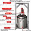 12/22/36l Manual Juice Maker, Grape Crusher for Wine Making, Fruit Wine Press, Fruit Juice Squeezer, Fruit Press, for Honey Chilli Oil Family Restaurants~/ view 2