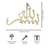 Bismillah Wooden & Acrylic Key Holder  Islamic Wall Art & Entryway Organizer with 4 Key Hooks  Muslim Home Decor, Ramadan & Housewarming Gift view 2