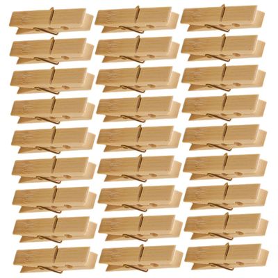 OKUMEYR 100pcs Laundry Drying Rack Wooden Clothes Clips Sock Fixing Clips Quilt Fixation