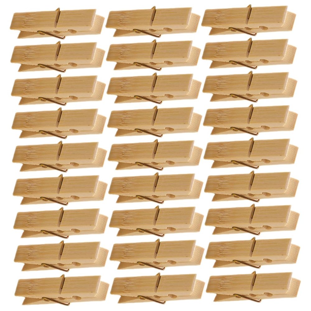 OKUMEYR 100pcs Laundry Drying Rack Wooden Clothes Clips Sock Fixing Clips Quilt Fixation