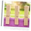 OKUMEYR 100pcs Laundry Drying Rack Wooden Clothes Clips Sock Fixing Clips Quilt Fixation view 2