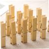 OKUMEYR 100pcs Laundry Drying Rack Wooden Clothes Clips Sock Fixing Clips Quilt Fixation view 3
