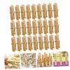 OKUMEYR 100pcs Laundry Drying Rack Wooden Clothes Clips Sock Fixing Clips Quilt Fixation view 4
