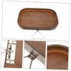 HOLIDYOYO Serving Platter for Parties Nanzhu Wood Tray Sofa Armrest Tray Couch Table for Sofa view 3