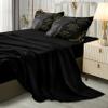 Herside Marble Queen Comforter Set with Sheets,8 Pieces Black and Gold Queen Bed in a Bag Set,Inspirational Positive Energy Words Quilt Set,Modern Marble Texture Luxury Bedding Set for All Seasons view 4