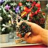 AQIANGJY Indoor Holiday Display 15CM/0.5FT Tabletop Christmas Tree, Xmas Tree with Deer and Wood Base, Artificial Small Pine Tree for Party Home Decor Artificial Tree view 2