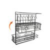 Garneck Iron Storage Rack Multifunctional Spice Storage Shelf for Refrigerator Living Room Compact Design view 1