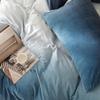 CLOTHKNOW Blue White Velvet Duvet Cover Set Queen 3Pcs Dark Blue Fluffy Bedding Sets Blue White Bedding Duvet Cover Sets Soft Flannel Bedding Queen Size Sets Blue Bedding Sets view 4