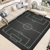4x5 Area Rugs Soccer Field Chalked Blackboard Boys Rugs for Bedroom, Football Stadium Board Kids Room Rug Soft Fuzzy Washable for Living Room Game Room Coffee Table view 1