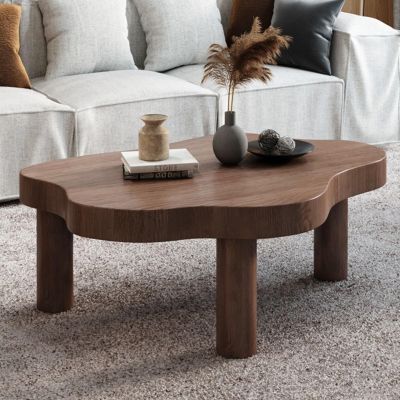 Cloud coffee table,coffee tables for living room,minimalist coffee table,cute coffee table,walnut coffee table,living room tables,small white coffee table,tea table,simple modern,coffee table(Walnut c