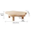 Cloud coffee table,coffee tables for living room,minimalist coffee table,cute coffee table,walnut coffee table,living room tables,small white coffee table,tea table,simple modern,coffee table(Walnut c view 2