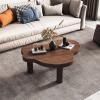 Cloud coffee table,coffee tables for living room,minimalist coffee table,cute coffee table,walnut coffee table,living room tables,small white coffee table,tea table,simple modern,coffee table(Walnut c view 3