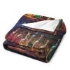 TOWINSFB Colorful Halloween Potion Bottle Flannel Throw Blanket, Soft Lightweight Cozy Warm Cartoon Retro Bookshelf Blanket for Couch Bed Travel- 40"x50" view 4