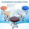 Leather Cushion Dining Room Chair Cushions Round Seat Pads Waterproof Stool Cushion Diameter 12.6/13/13.4/13.8/14.2/15/15.8in Stool Covers(Blue,13.4 in) view 3