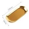 FELTECHELECTR Nordic Style Large Golden Oval Stainless Steel Tray Elegant Jewelry Organizer Smooth Decorative Platter for Home Storage Snack Serving Dresser Vanity Use view 4