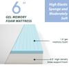 BestMassage | 6 Inch Full Mattress | Gel Memory Foam | Medium Firm Feel | White | Bed in a Box, CertiPUR-US Certified | Pressure Relief, Cooling Ventilated Foam | Breathable Knit Cover view 3