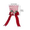 Christmas Tree Topper Hat, Large Red Velvet Hat with Lengthened Bowknot, Candy Canes Tree Topper, Top Hat Christmas Tree Topper for Christmas Holiday Home Decoration (B) view 2