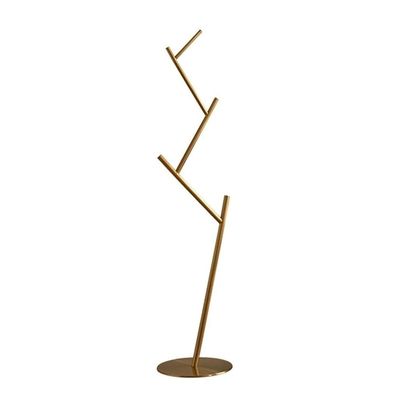 JOMRTS Coat Rack Coat Tree Branch Coat Rack Bedroom Floor Metal Creative Coat Rack Stand Living Room Vertical Light Luxury Coat Hanger Holder Coat Racks Free Standing (Gold)