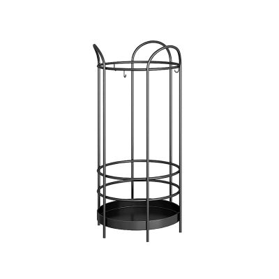 JOMRTS Heavy Duty Indoor Umbrella Stand with Drip Tray Stylish Free Standing Rack for Entryway Holds 10-15 Umbrellas (B 27 cm x 60 cm)