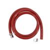 4'(1.2M) Red Gas Line Assembly Ball Lock 5/16"(8mm) ID Vinyl Tube Anti-kinking Non-toxic Odorless Draft Beer Dispensing Hose(NO QD) view 1