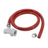 4'(1.2M) Red Gas Line Assembly Ball Lock 5/16"(8mm) ID Vinyl Tube Anti-kinking Non-toxic Odorless Draft Beer Dispensing Hose(NO QD) view 2