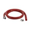 4'(1.2M) Red Gas Line Assembly Ball Lock 5/16"(8mm) ID Vinyl Tube Anti-kinking Non-toxic Odorless Draft Beer Dispensing Hose(NO QD) view 4