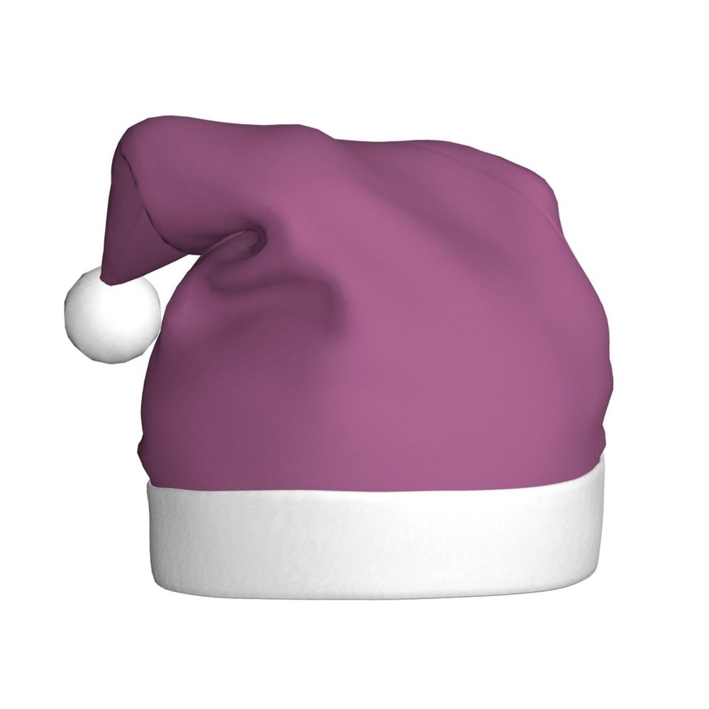 WHJWZY Christmas hat for Adult - Festive Accessory | Halloween, Annual Ceremonies, Holiday Parties Solid color grape red Printing