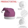 WHJWZY Christmas hat for Adult - Festive Accessory | Halloween, Annual Ceremonies, Holiday Parties Solid color grape red Printing view 4