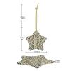 WHJWZY Christmas Ceramic Star Pendant Decoration Tree Hanging Festival Ornaments - Ideal for Homes - Holiday Party Labyrinth Treasure Map Printing view 3