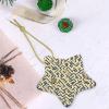 WHJWZY Christmas Ceramic Star Pendant Decoration Tree Hanging Festival Ornaments - Ideal for Homes - Holiday Party Labyrinth Treasure Map Printing view 4