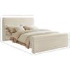 Pemberly Row Curved Headboard and Footboard King Bed in Rich Soft Cream Velvet view 3