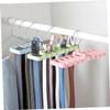 ABOOFAN Necktie Belt Hanger Rack 8 Tie Capacity Tie Scarf Organizer Anti-Slip Holder Compact Design Fits Closet Rod view 4