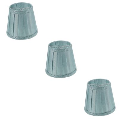 MERRYHAPY 3pcs European Style Cloth Lampshade for Chandelier Elegant Pleated Design for Decor Easy Installation Mediterranean Green Stylish Light Cover