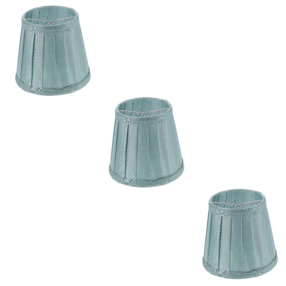 MERRYHAPY 3pcs European Style Cloth Lampshade for Chandelier Elegant Pleated Design for Decor Easy Installation Mediterranean Green Stylish Light Cover
