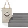 BVH Cotton Co. Pima Cotton Twin Size Sheet Set, 4Pc Bed Set, Soft & Breathable Percale Weave, Fits 10-12" Deep Pocket, Hotel-Quality 1000 Thread Count Bed Sheets (Stripe, Elephant Grey) view 1