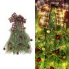 POTRUWE Handmade Silk Christmas Tree Wreath for Front Door, Christmas Wreath Hangers, Large Xmas Tree Flower Front Door Wreath Garland with Ball Ornsments for Xmas Holiday Decor view 1