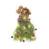 POTRUWE Handmade Silk Christmas Tree Wreath for Front Door, Christmas Wreath Hangers, Large Xmas Tree Flower Front Door Wreath Garland with Ball Ornsments for Xmas Holiday Decor view 2