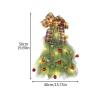 POTRUWE Handmade Silk Christmas Tree Wreath for Front Door, Christmas Wreath Hangers, Large Xmas Tree Flower Front Door Wreath Garland with Ball Ornsments for Xmas Holiday Decor view 3