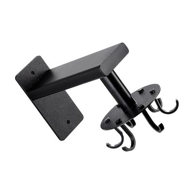 FUNOMOCYA 1pc Kitchen Storage Rack Punch Wall Hooks Multi-Functional Household Organizer for Kitchen Bathroom and Bedroom Black