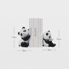 Book Ends for Shelves Panda Book Ends Decorative Resin Bookends 1 Pair - Decorative Book Ends for Shelves Sturdy Book Stop for Home Office School Office Book Stand view 2